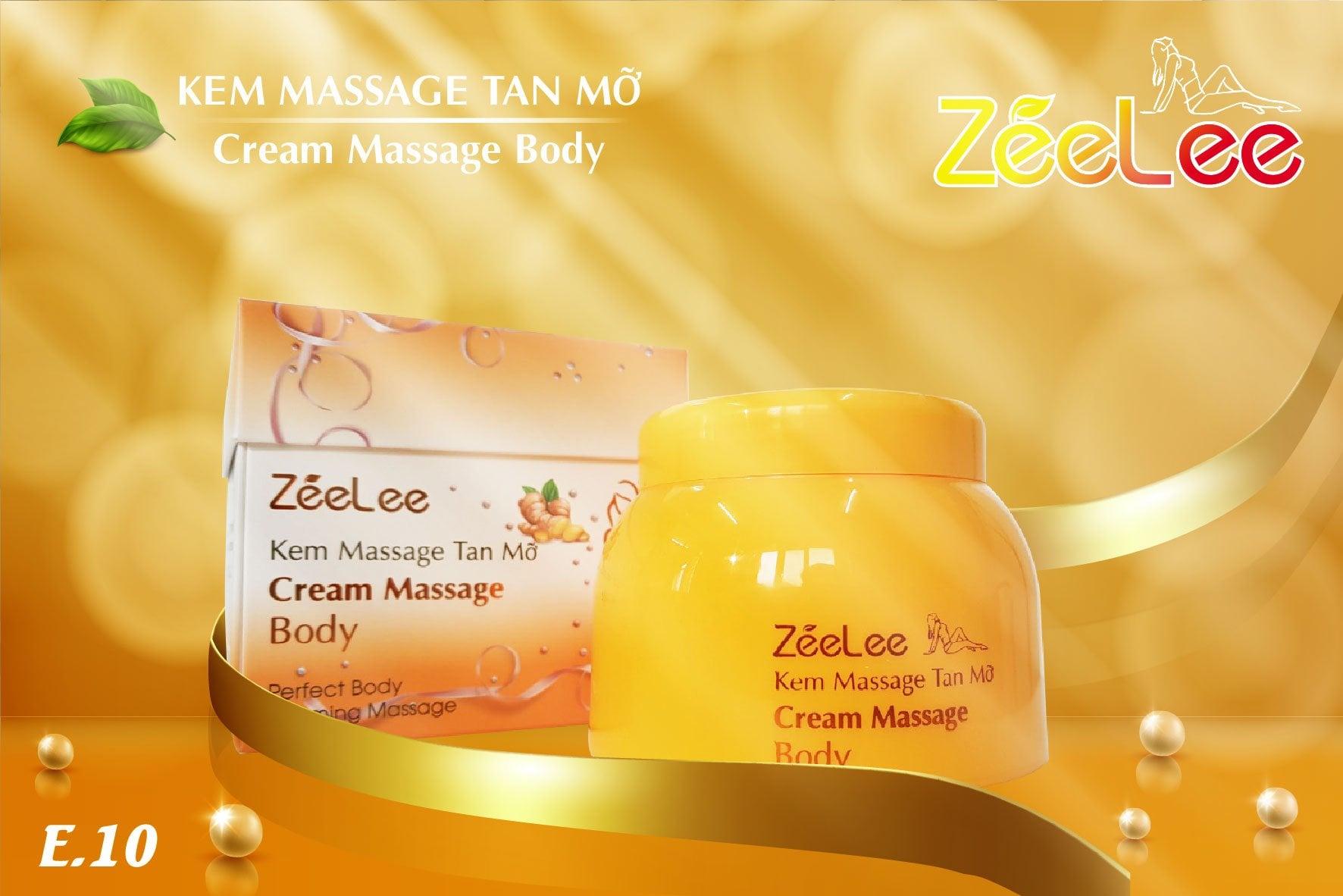 [HÀNG CHÍNH HÃNG] Kem massage tan mỡ bụng toàn thân ZEELEE 200gram E10