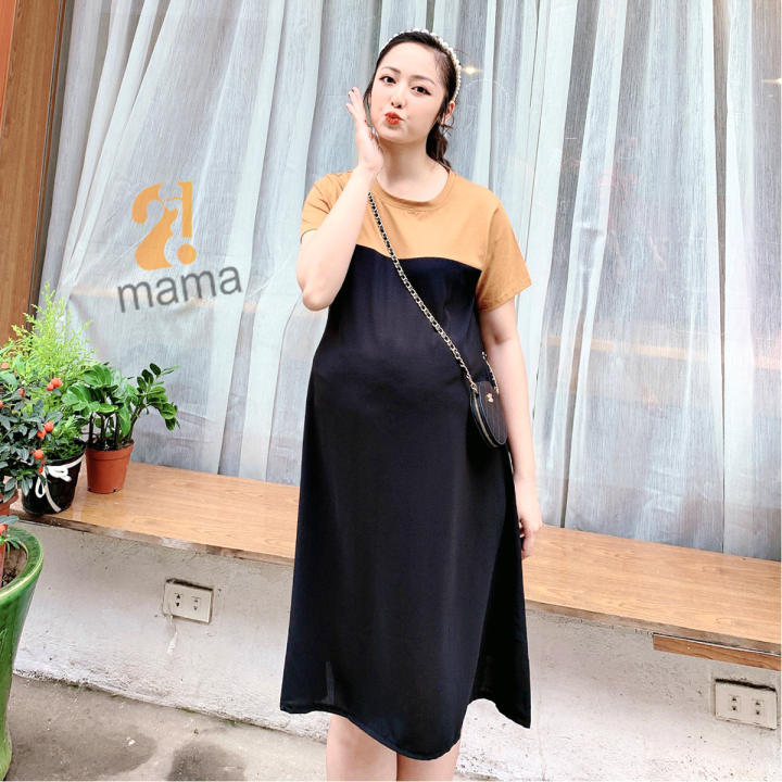 Đầm bầu dự tiệc 2MAMA thiết kế dáng suông V48 – 2mama >>> top1shop >>> lazada.vn