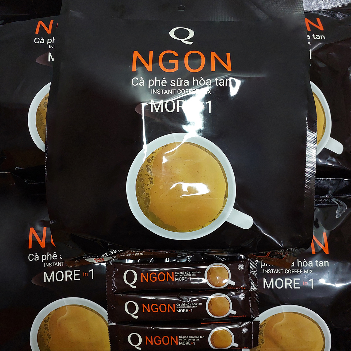 05 bịch cà phê sữa Ngon Trần Quang 1.2Kg (60 gói nhỏ 20g) Coffee Cafe