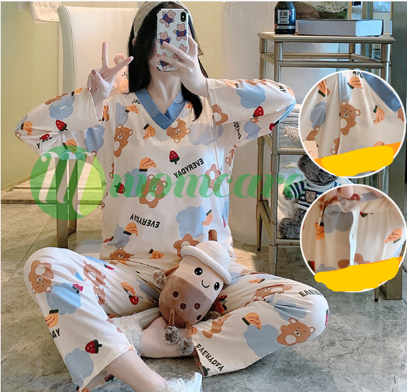 Bộ đồ bầu, đồ bộ sau sinh cho con bú ti LINK 1