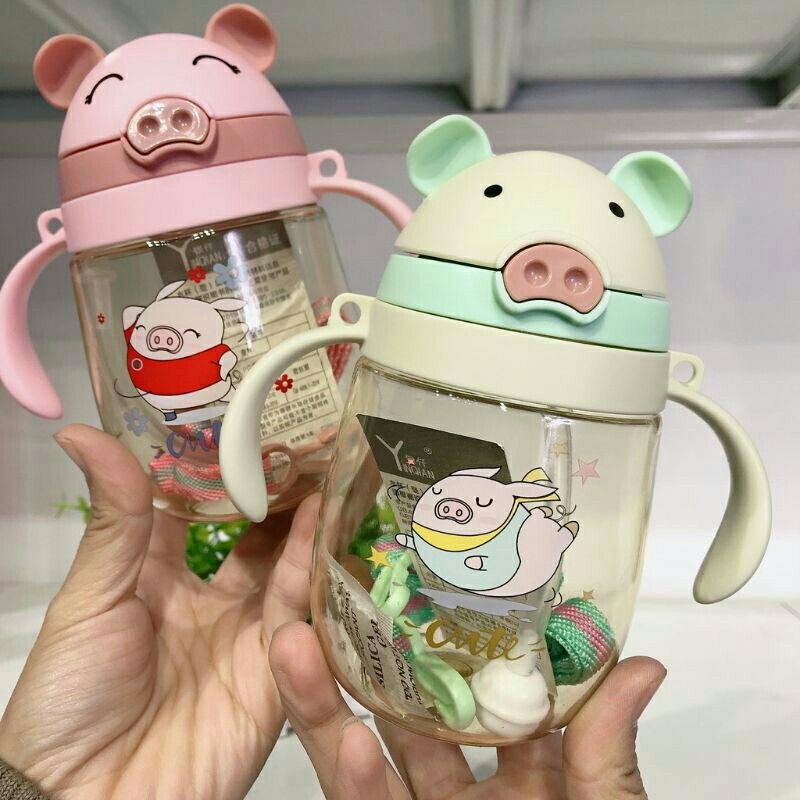 bình nước cho bé có quay cầm dây đeo 350ml