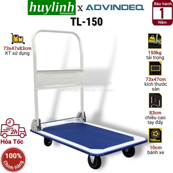 Xe kéo đẩy hàng sàn thép Advindeq TL-150 - (Tải trọng 170 - 200kg)