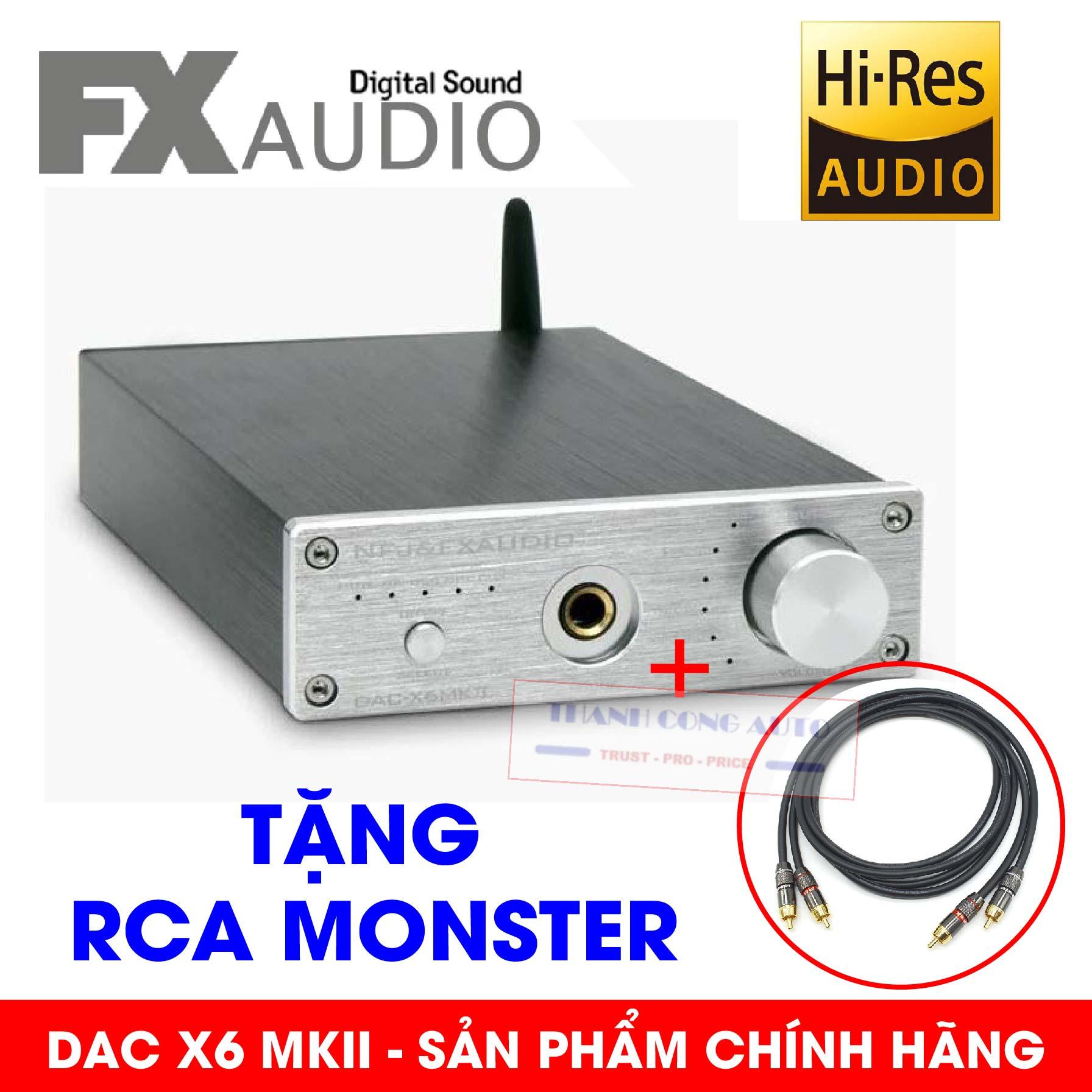 FX Audio X6 MKII dac nghe nhạc lossless 192khz/24bit Bluetooth 5.0 Tặng dây RCA Monster