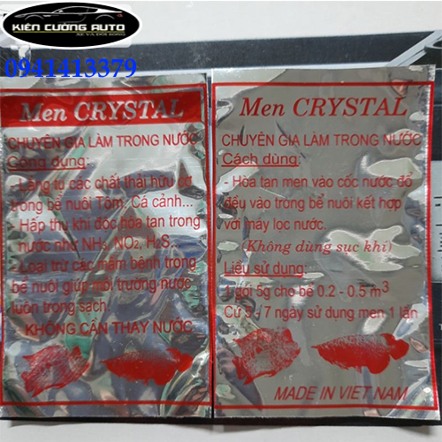 Men pha lê giúp làm trong nước bể cá