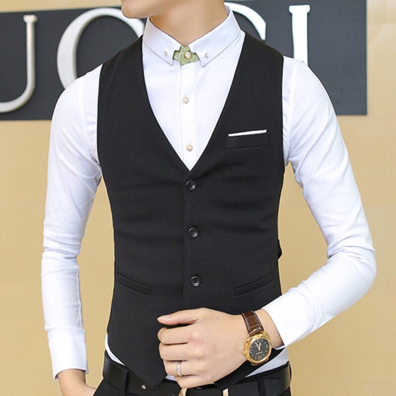 Áo gile nam tính phong cách hàn trẻ trung lịch lãm đẳng cấp quý ông, dáng ôm phong cách doanh nhân trang trọng dành cho nam giới