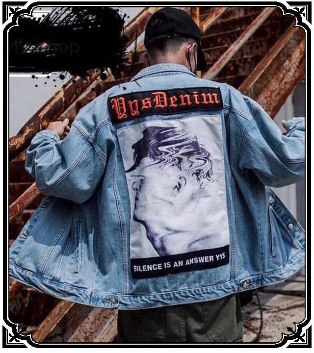 [HCM]Áo khoác jean Nam Denim Im lặng là YES rất đẹp TRA207