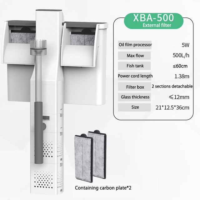 Lọc thác sunsun xba-200 xba300 xba500 có tích hợp lọc váng cho bể cá
