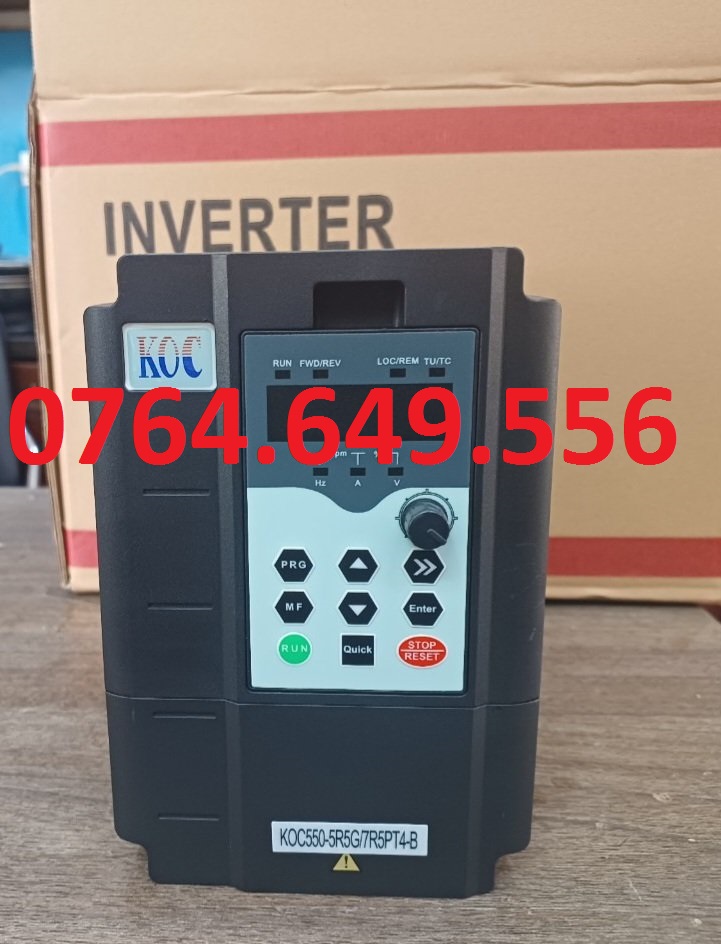Biến tần kcly 5,5kw vào 1 pha 220v ra 3 pha 380v