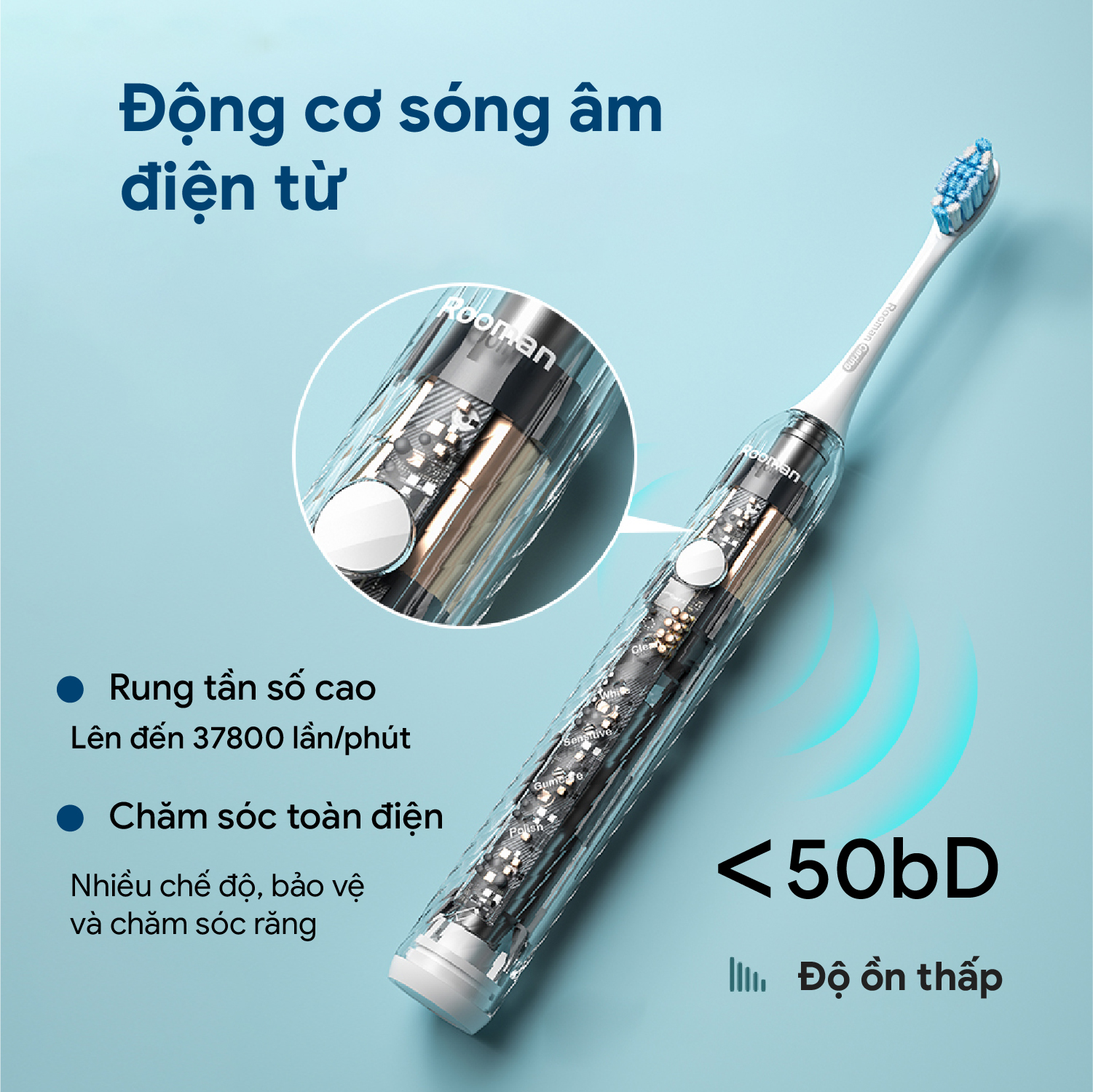BÀN CHẢI ĐIỆN CHÍNH HÃNG MJ- K05