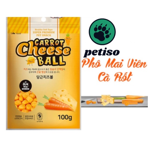 Phô Mai Viên Cho Chó Bowwow Cheese Ball (100g)