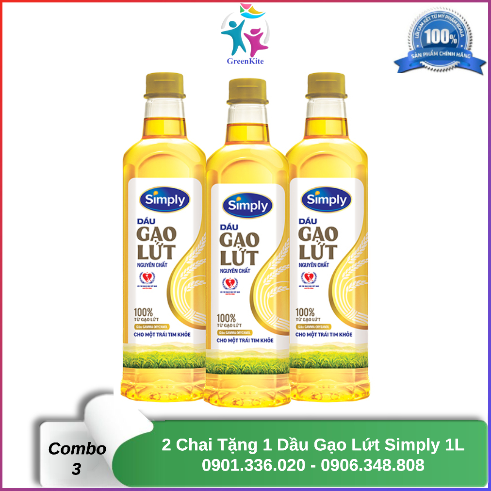 Dầu gạo lứt Simply 1L