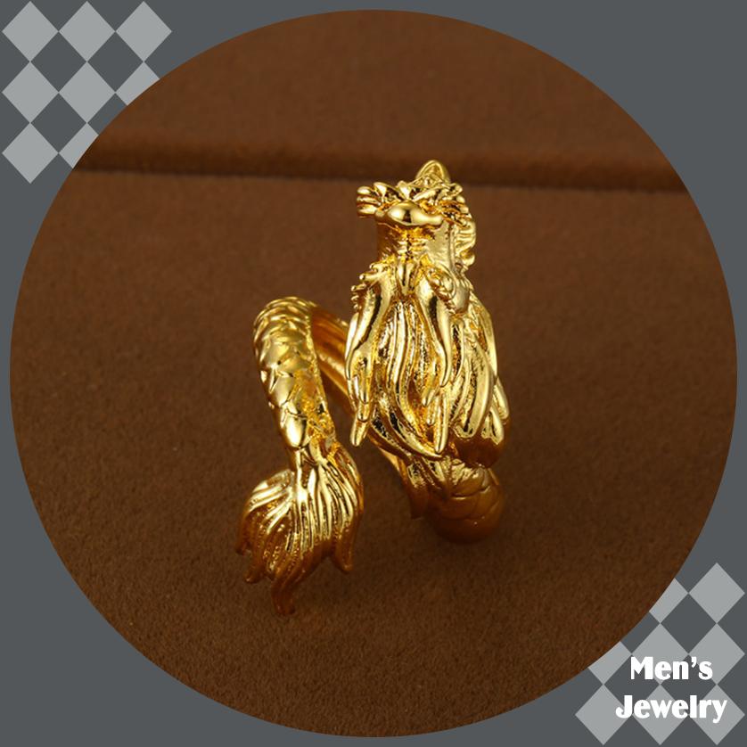 Nhẫn Nam Kim Long Mạ Vàng 24k MLMV