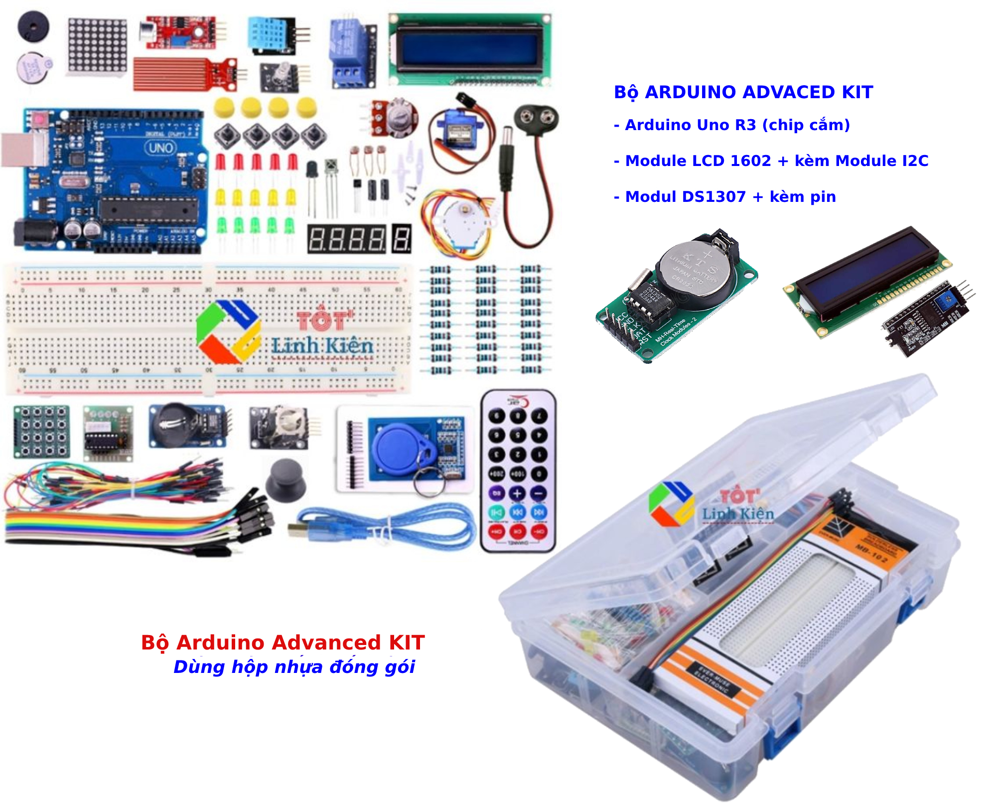 [FLASH SALE] Arduino Advanced Kit - Bộ học tập Arduino Uno R3 Nâng cao Kèm tài liệu