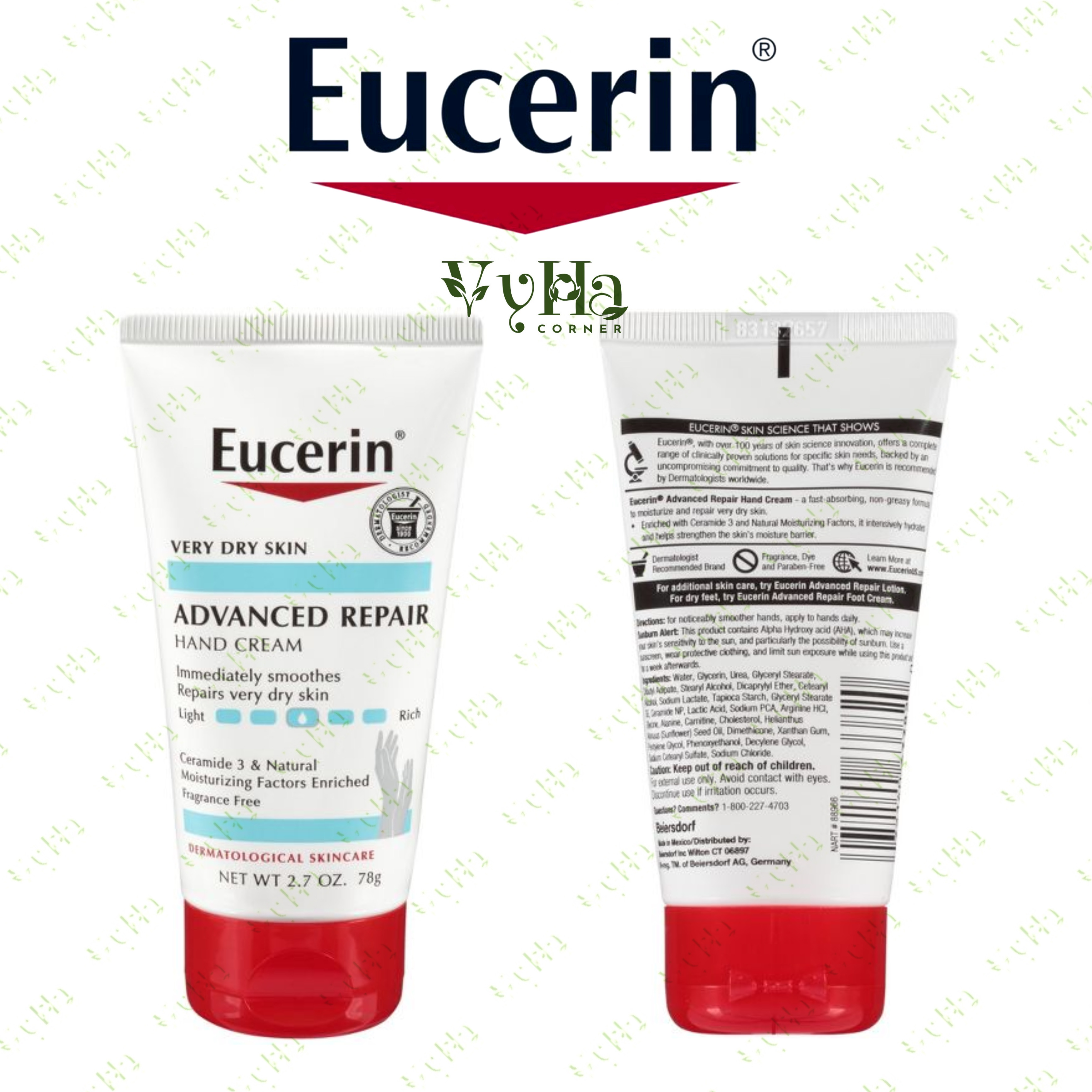 (Bill US) Kem Dưỡng Tay Eucerin Advanced Repair (Hand Cream)