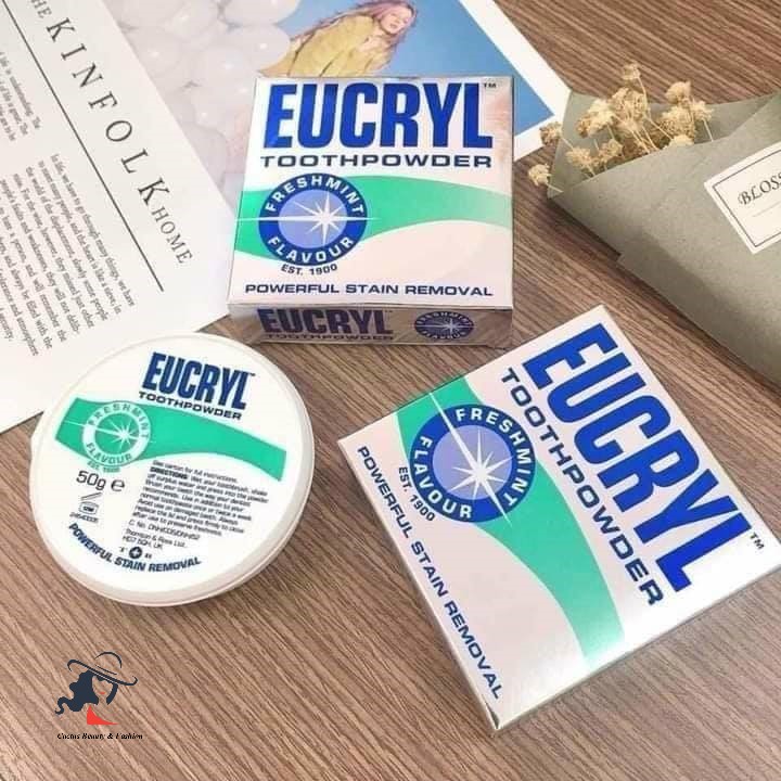 [HCM]Bột tẩy trắng răng Eucryl Toothpowder 50g