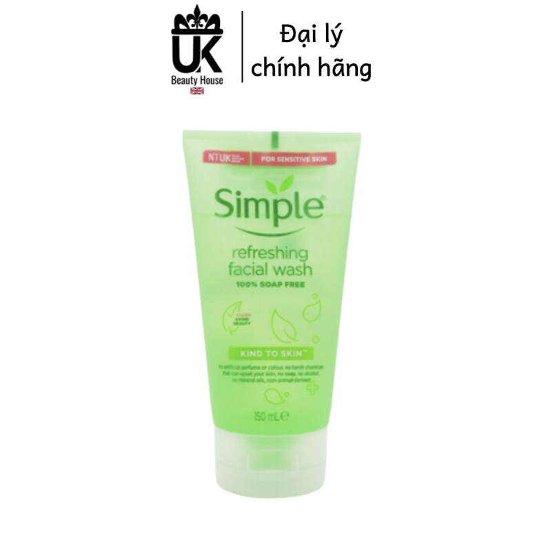 Sữa Rửa Mặt Simple Gel Kind To Skin Refreshing Facial Wash Gel 150Ml