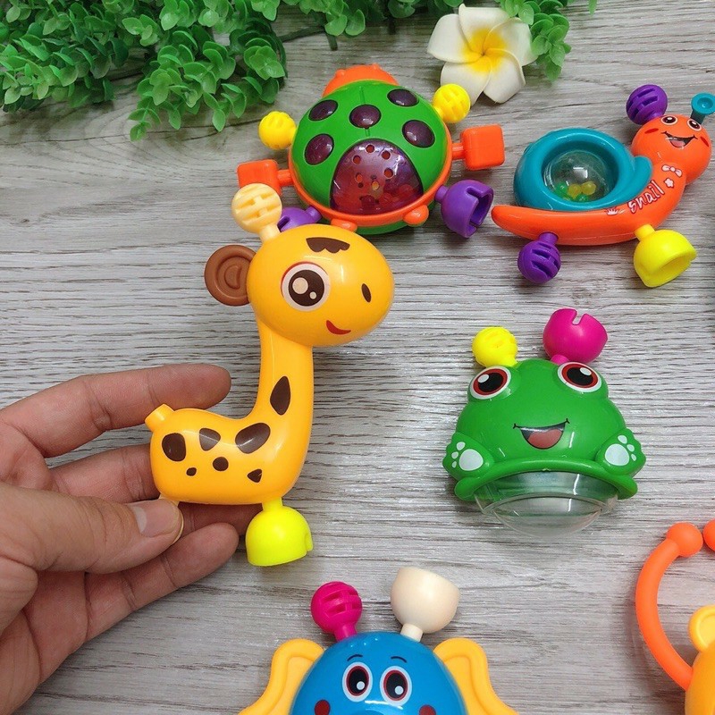 Đồ Chơi Xúc Xắc 10 Món Đa Màu Sắc Cho Bé
