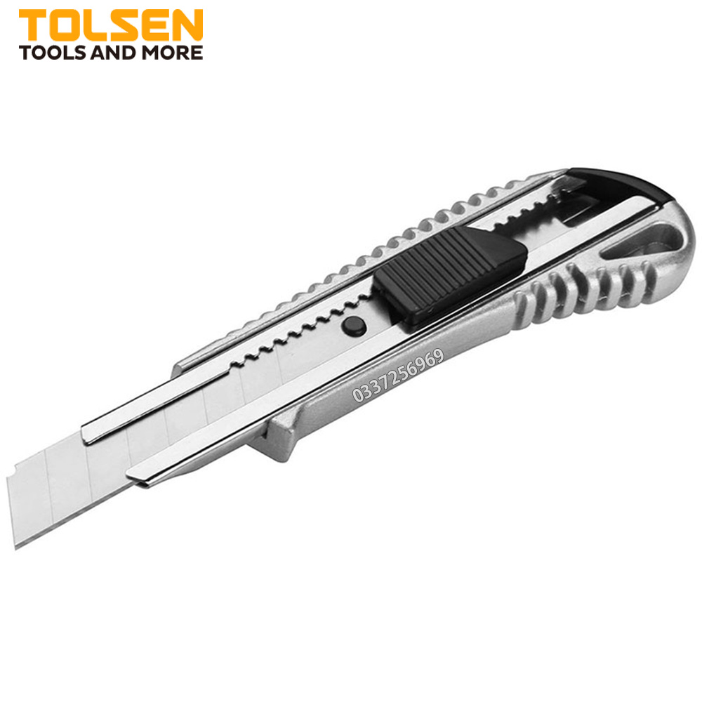 Dao rọc giấy cán nhôm làm bằng chất liệu thép có độ sắc bén, chống gỉ, cứng và bền 18*100MM - Tiêu chuẩn Châu Âu