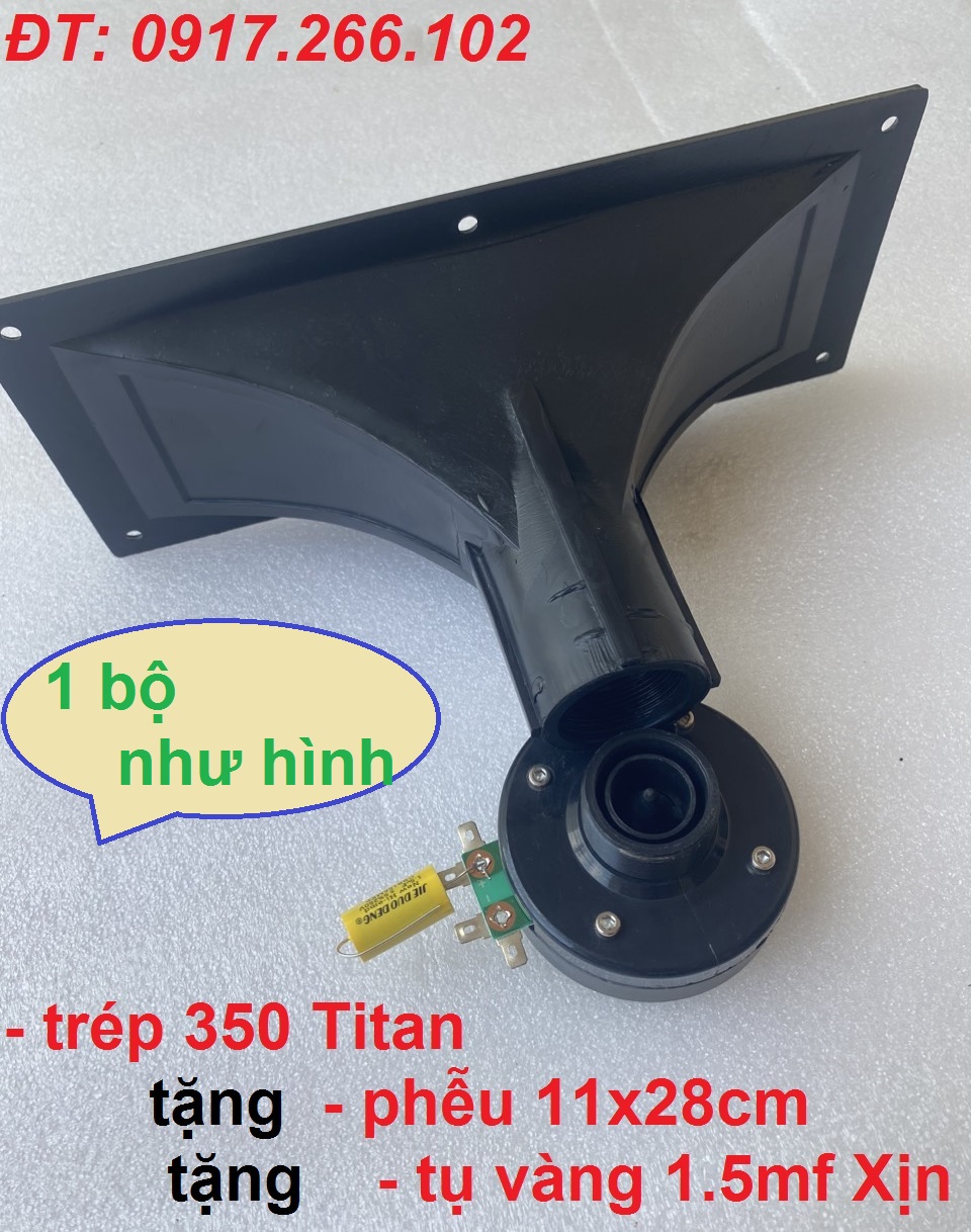 Loa treble 250 thumper titan + họng 11x28 + tụ 2.2mf - loa treble kèn - giá 1 cái