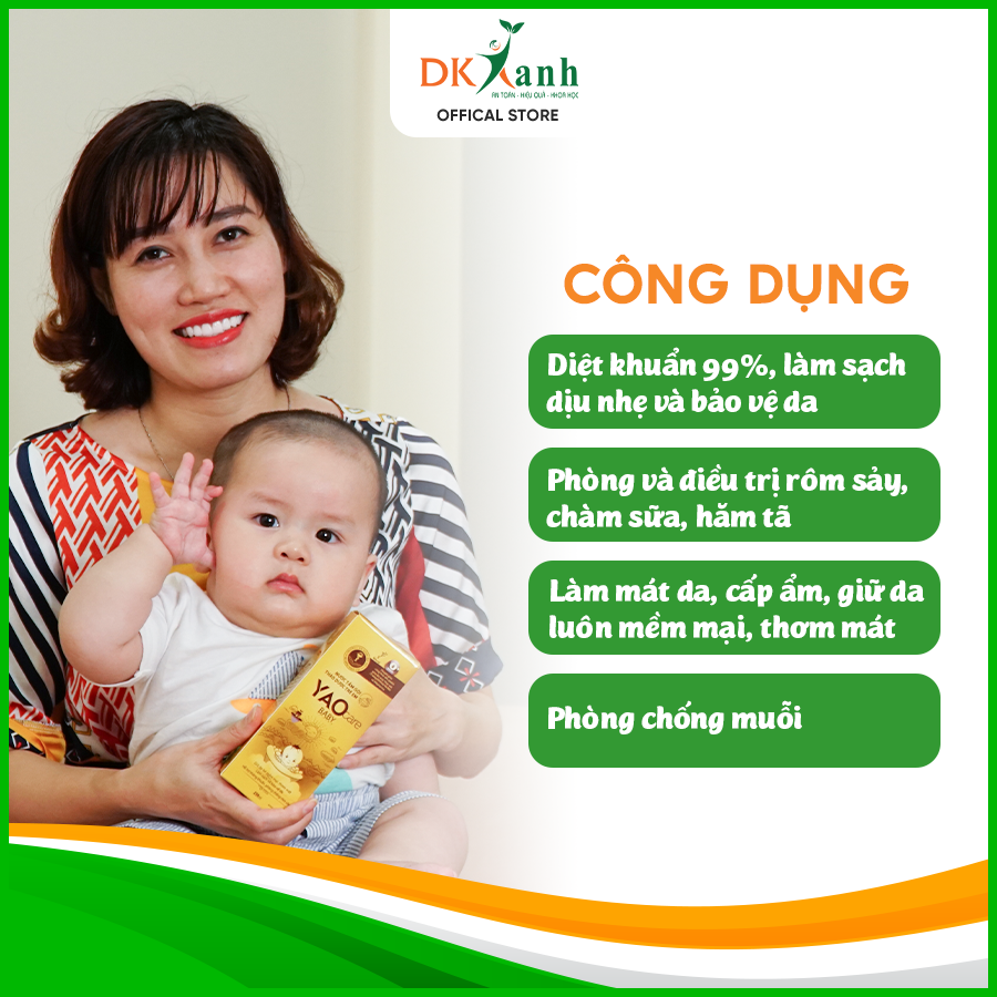 Combo 3 chai Nước tắm Yaocare Baby 250ml (hàng đã tích điểm)