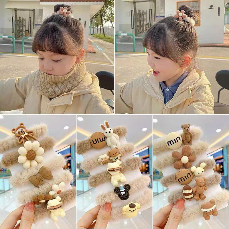Vĩ 5 dây tóc lông hình gấu dễ thương