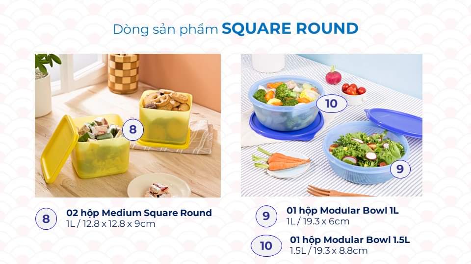 Bộ hộp trữ mát Modern Fridge (8) - Tupperware