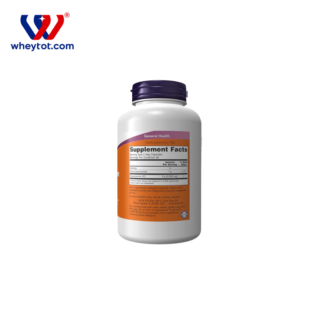 Viên uống Now Glucosamine 1000 (180 Viên | 90 Servings)