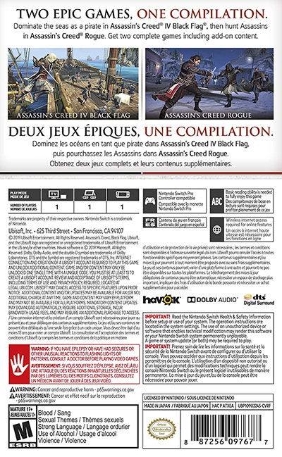 [US] Trò chơi Assassin Creed Rebel Collection - Nintendo Switch