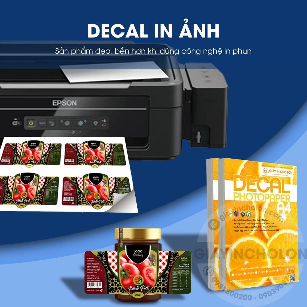 Giấy decal in tem nhãn loại tốt (50 tờ/ XẤP)