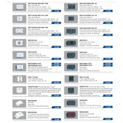 (PANASONIC) Công tắc 2 chiều WEV 5002 SW(16AX 250V) Hạt lớn  Số lượng 1 cái