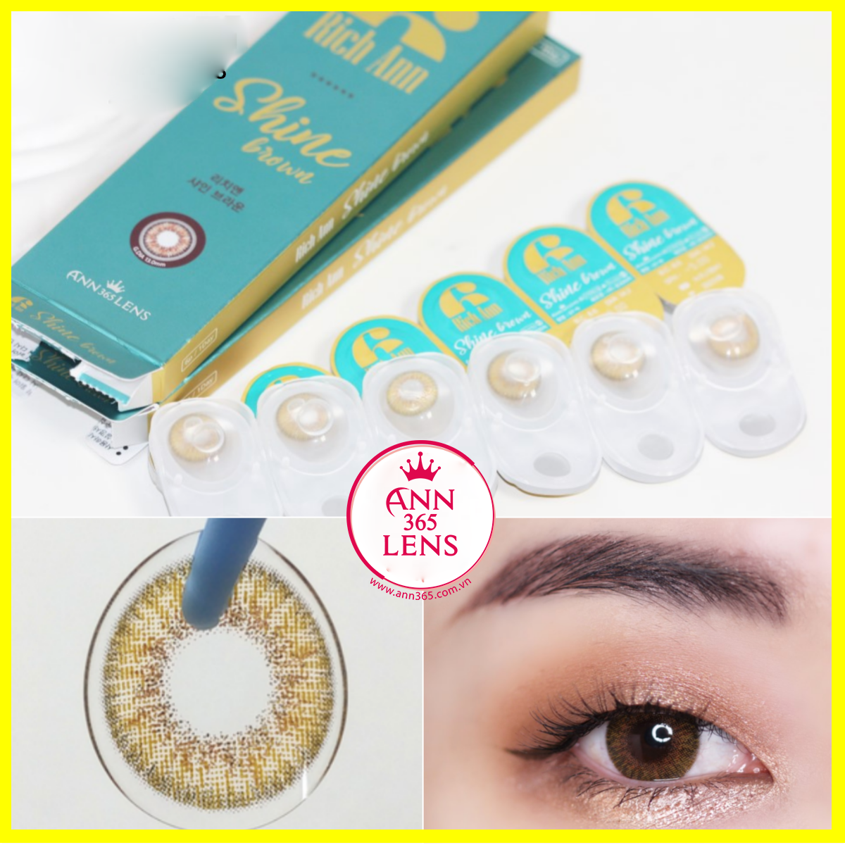 [HCM]Lens cận 5 độ - 5.5 độ - 6.0 độ kính áp tròng cận thị 5 độ 5.5 độ 6.0 độ - Ann365 Lens