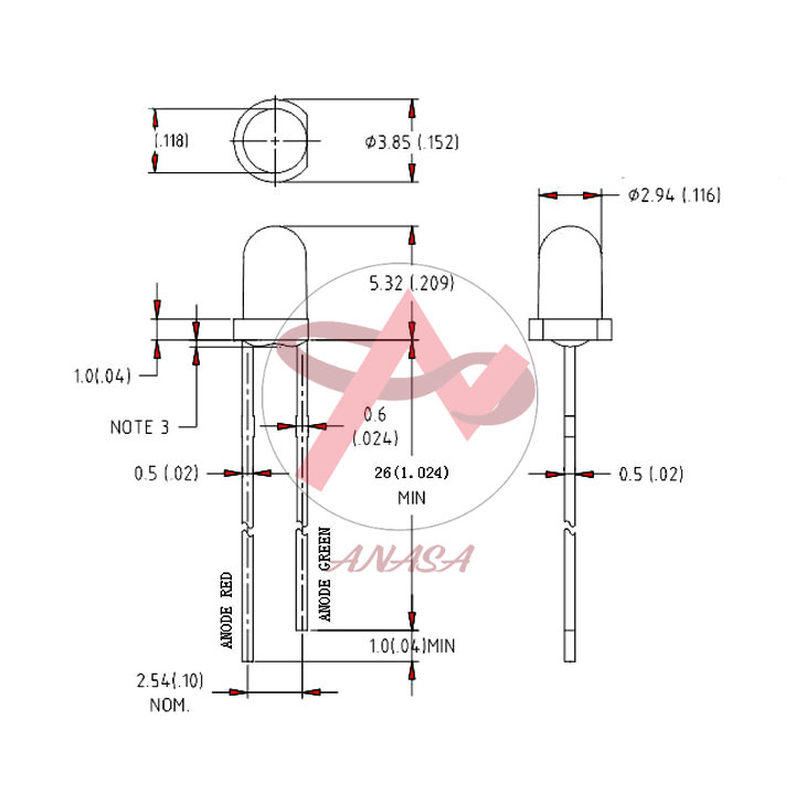 Gói 10 Led Siêu Sáng Phi 3mm, Phi 5mm, Phi 10mm