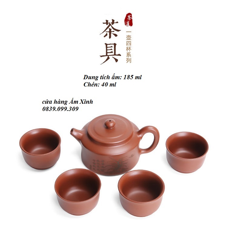 Bộ ấm chén tử sa Nghi Hưng