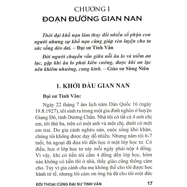 Sách - Đối Thoại Cùng Đại Sư Tinh Vân