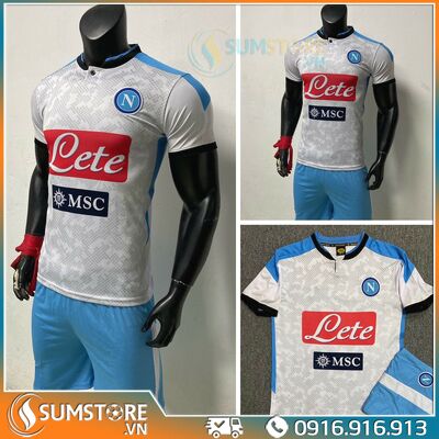 [HCM]Áo Bóng Đá CLB Napoli Trắng - Đồ Đá Banh Cao Cấp 20/21