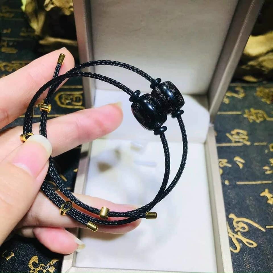 VÒNG TAY LU THỐNG THẠCH ANH TÓC ĐEN