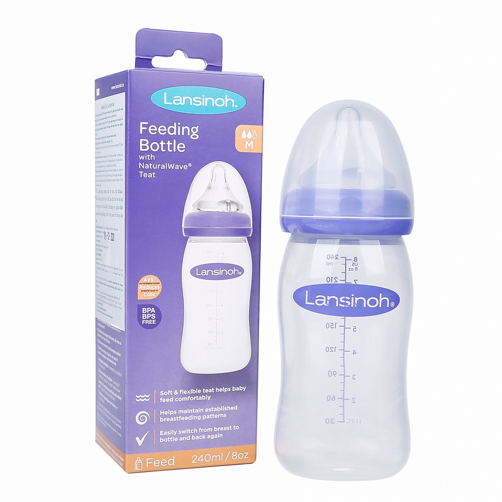 Bình ti lansinoh dung tích 160ml/240ml