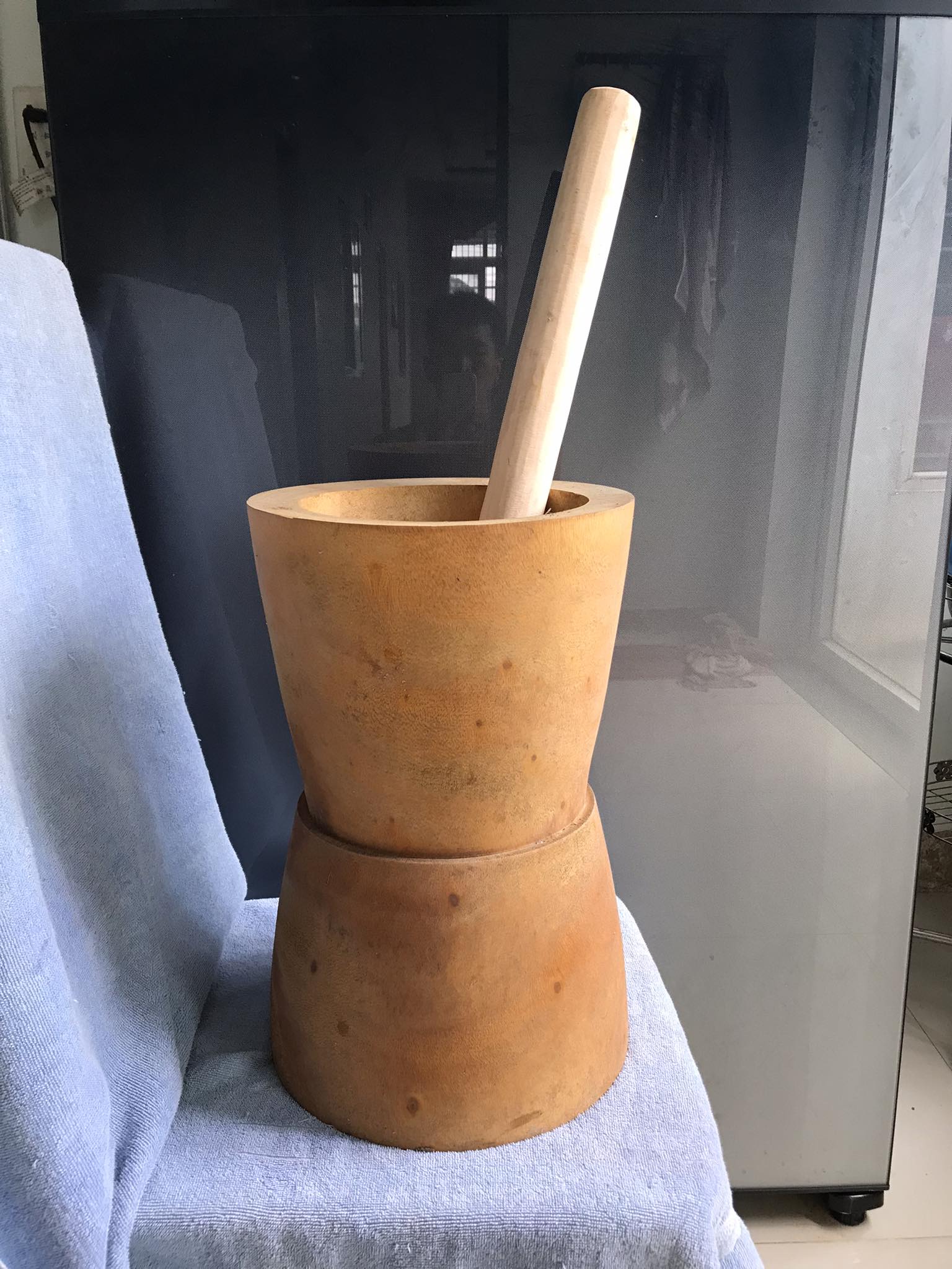 bộ cối chày bằng gỗ cỡ lớn 26x40