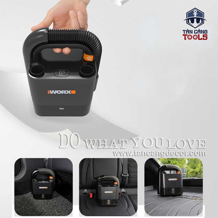 [Trả góp 0%] Combo Máy Hút Bụi Mini Worx WX030.9 20V 2Ampe