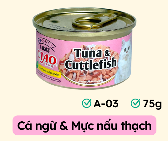 [COMBO 12 LON] Pate Ciao Cho Mèo Lon 75gr (Nhập Thái) – Nhiều Vị - [Nông Trại Thú Cưng]