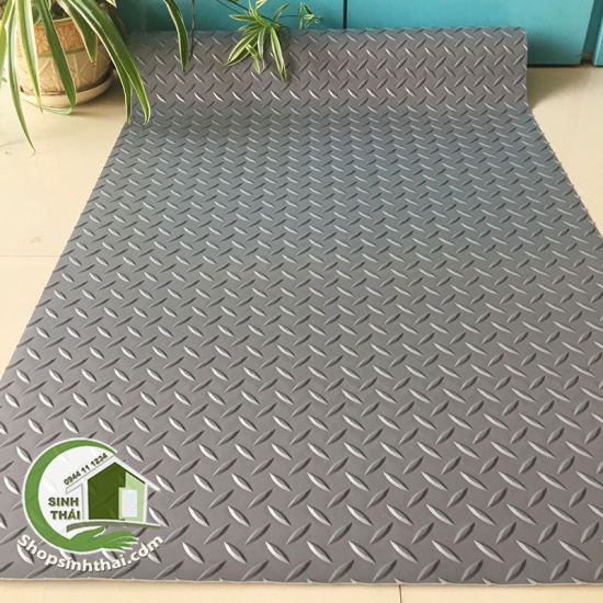 Thảm nhựa que diêm màu xám - nhựa dẻo chống trơn trượt - [ 50cm x khổ 120cm ]