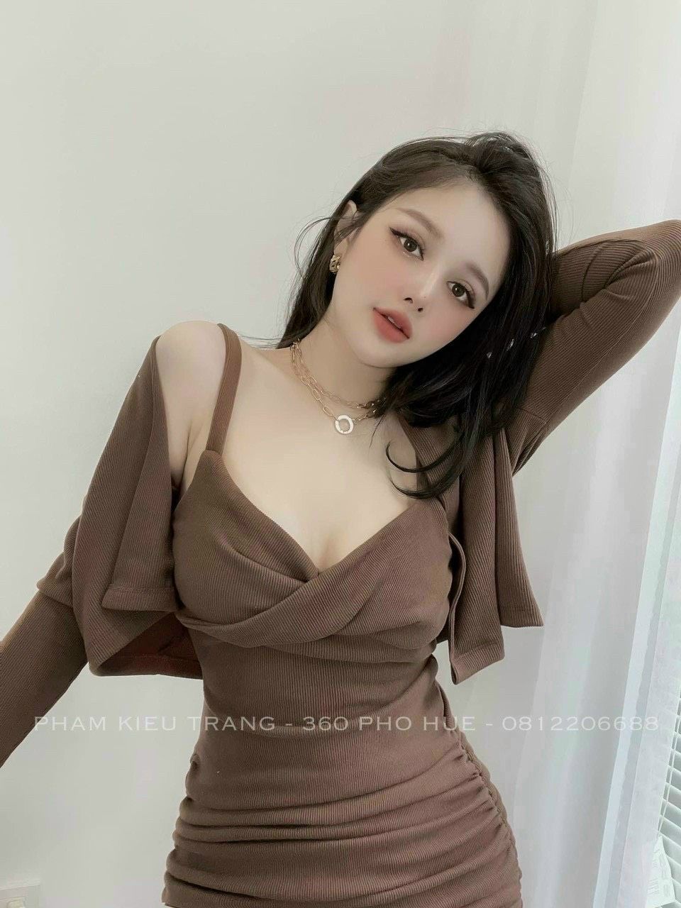 ĐẦM LỤA ôm body KÈM KHOÁC THUN GÂN SIÊU ĐẸP (CÓ HÌNH THẬT) dx22