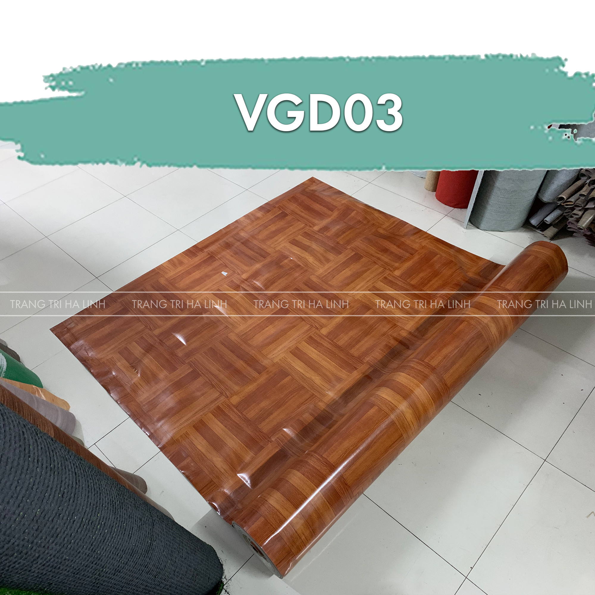 Thảm nhựa trải sàn simili vân gỗ dày 1.6mm chống thấm trơn trượt giá rẻ - Trang Trí Hà Linh
