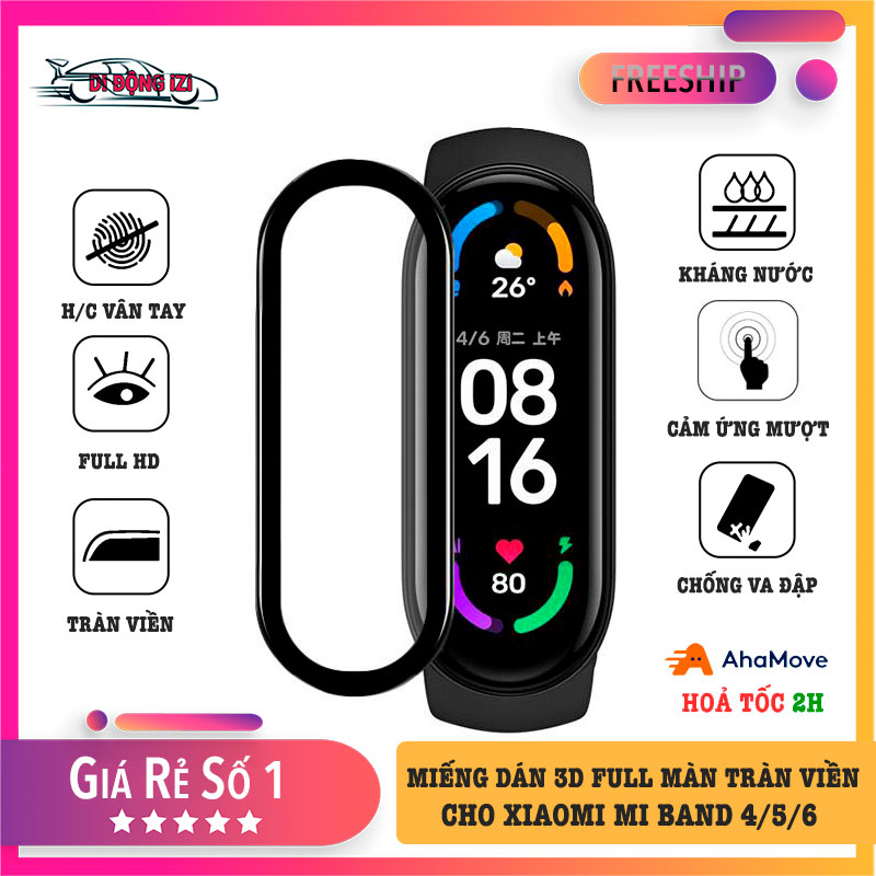 Bộ Miếng Dán 3D Full Màn Cho Mi Band 4/5/6 - Bảo Vệ Mặt Đồng Hồ Một Cách Trọn Vẹn