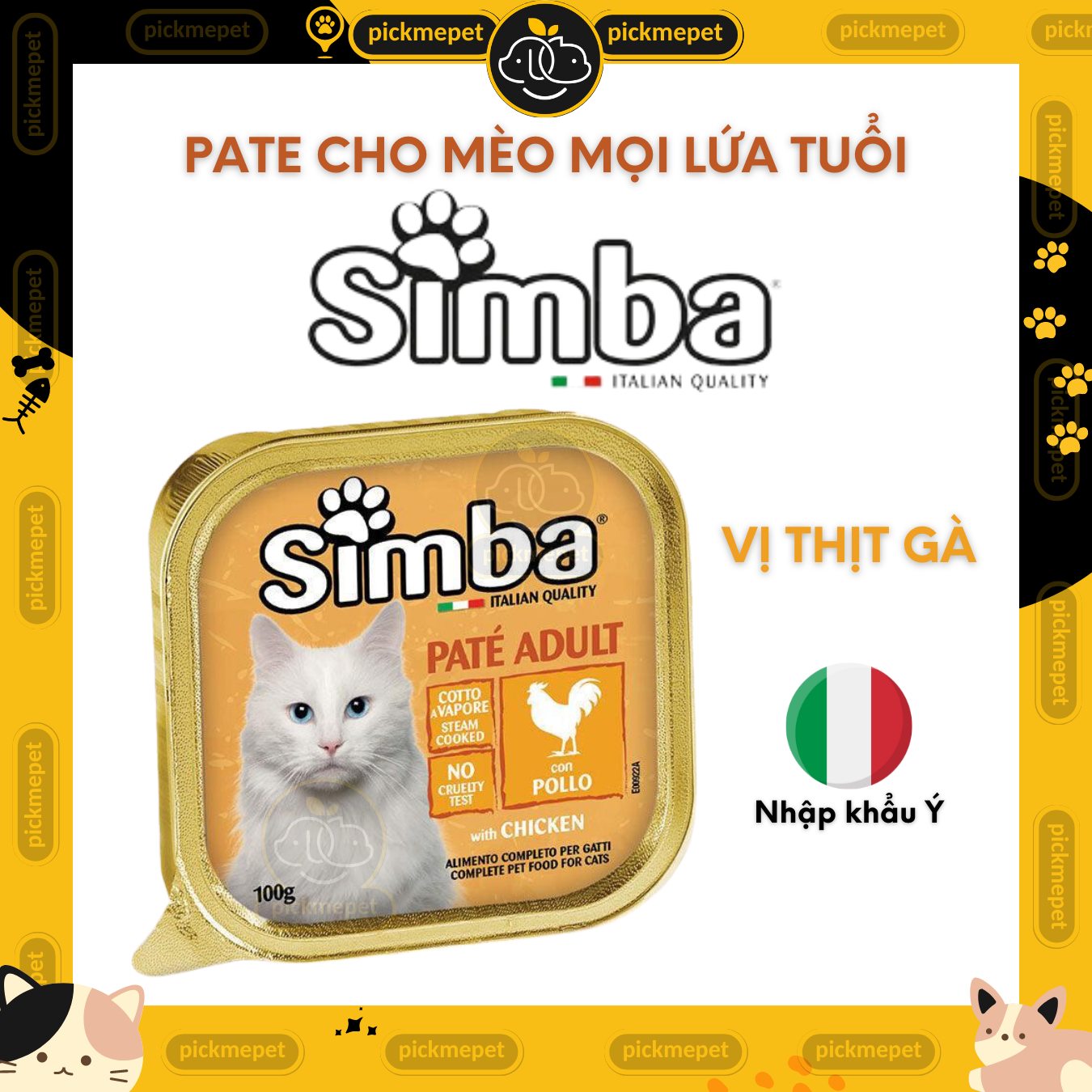 Pate Simba Cho Mèo Mọi Lứa Tuổi, Mèo Trưởng Thành (Nhập khẩu Ý)