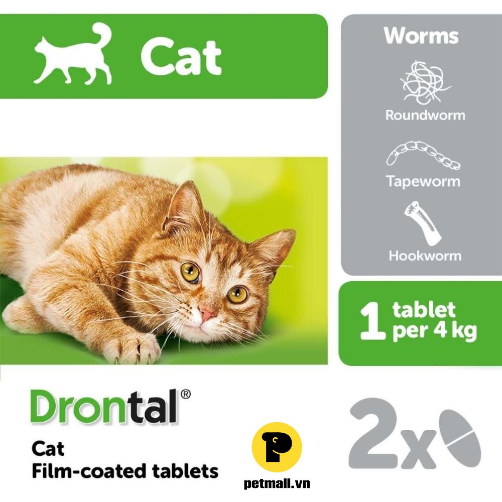 Viên sổ giun cho mèo Bayer Drontal Allwormer for Cats - 1 viên Petmall
