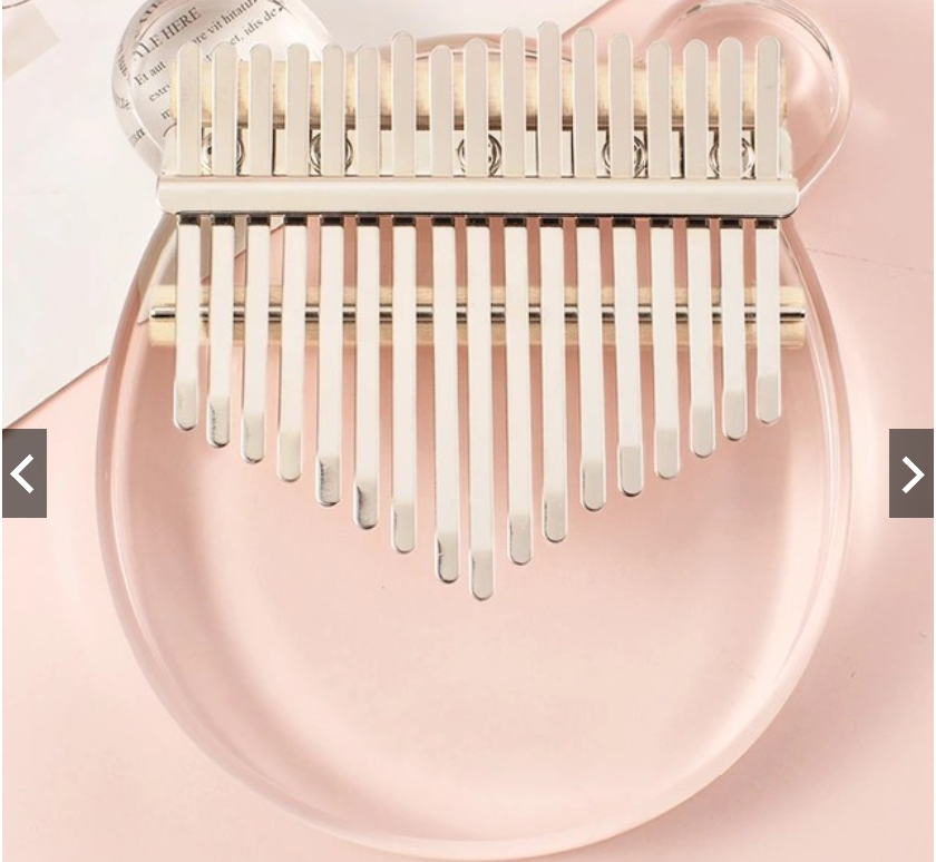 Đàn kalimba trong suốt 17 phím gấu pha lê TONIC-002