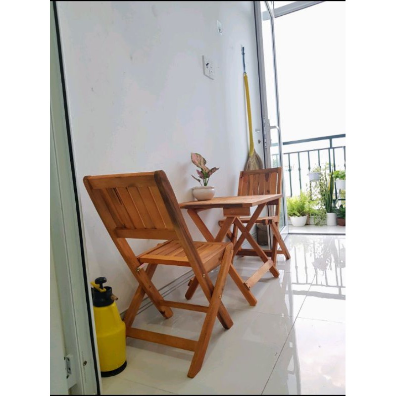 Ghế gỗ tràm gấp gọn cho chill ban công , sân vườn , phòng khách