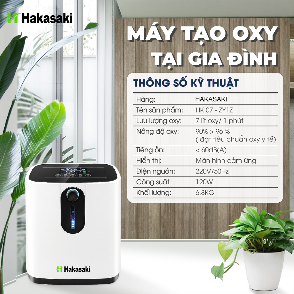 MÁY TẠO OXY Y TẾ TẠI NHÀ 7 LÍT