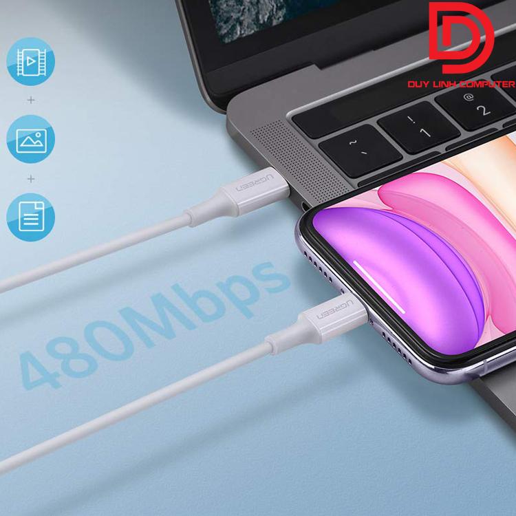 Cáp USB Type C to Lightning Ugreen 10493 dài 1m chính hãng